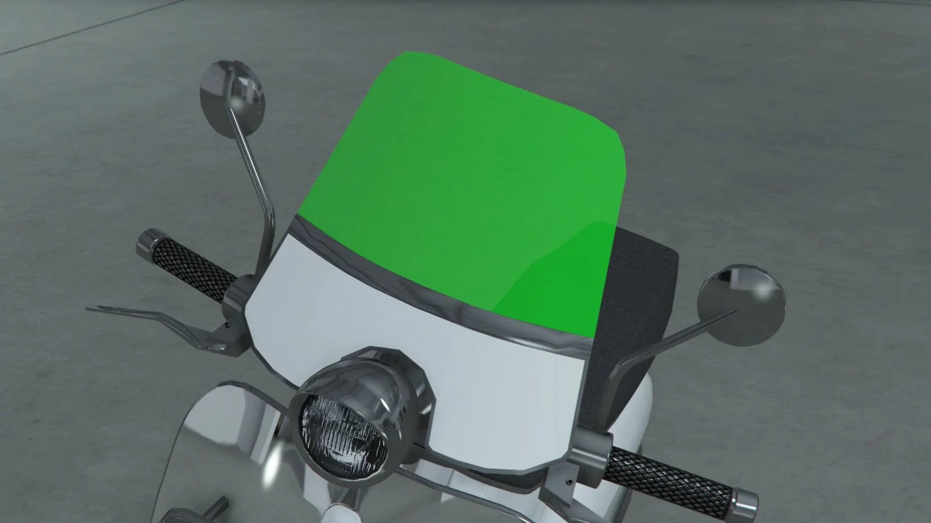绿色高挡风玻璃