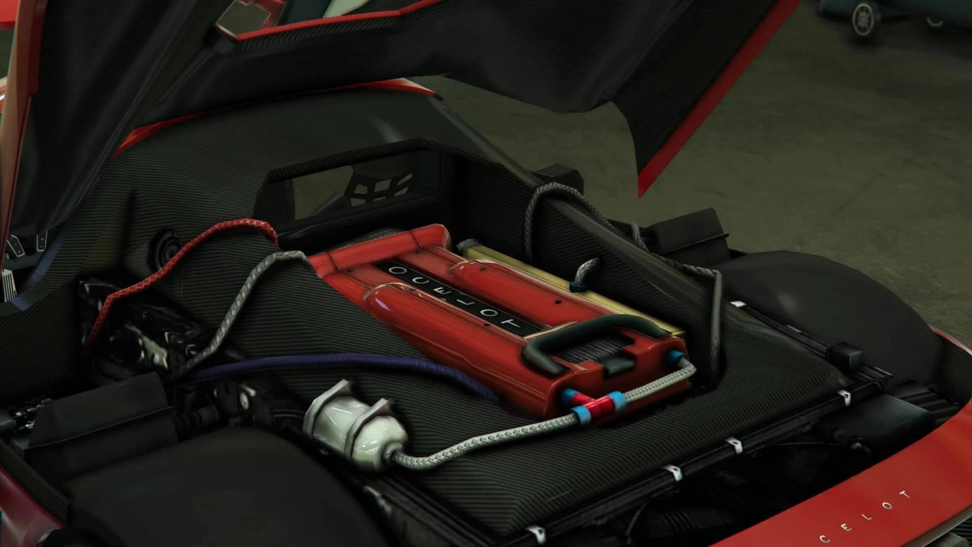 主色调竞速校调 V8 引擎